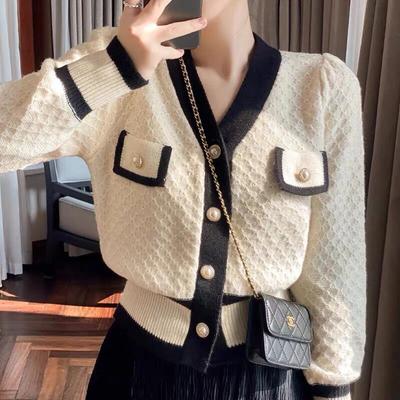 Frauen Frühling Herbst Winter Stickerei Strickjacke Gestrickte Pullover Jacke Tasche Mode Stricken Strickjacke Mantel Dame Lose Pullover