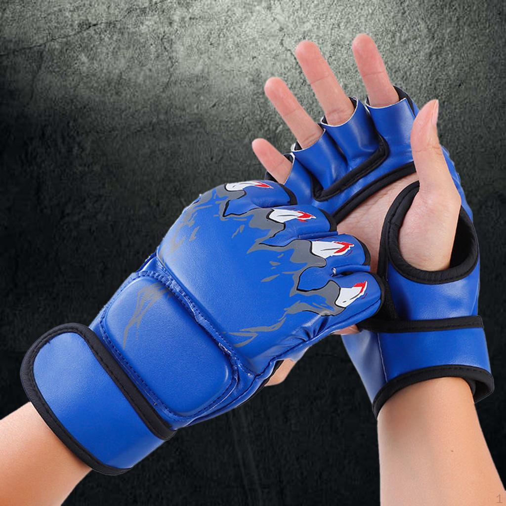 Boxing Gloves, Open Palms Protective Gear Lightweight Breathable Sport Mittens Mitts for Women Men