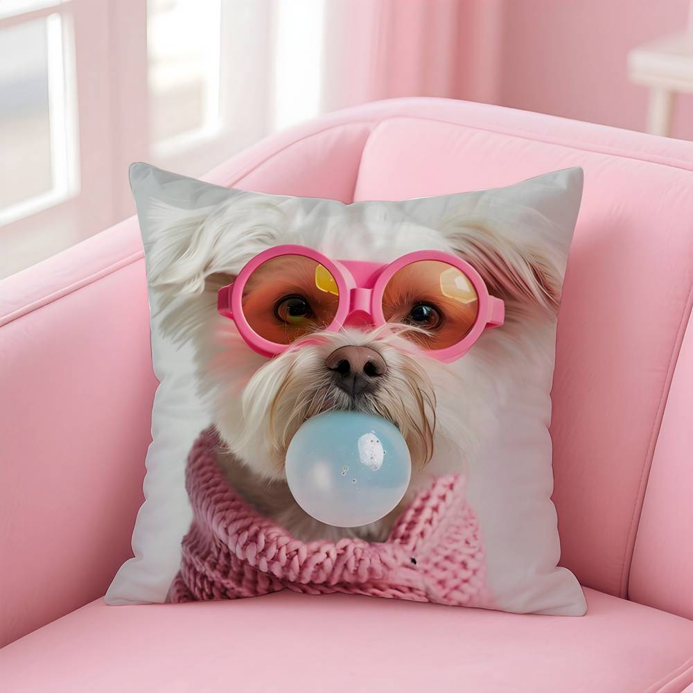 Vibrant Animal Bubble Fashion Tiger Pillow Case Pattern Printing Pillowcase Living Room Sofa Cushion Cover Bedroom Room Decor