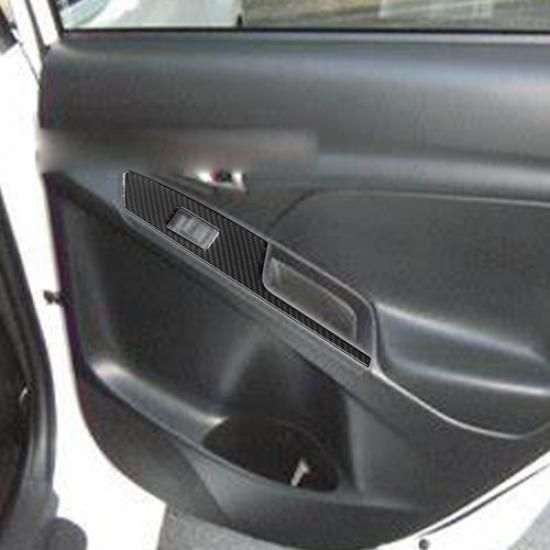 2Pcs Carbon Fiber Rear Door Control Cover Trim For Toyota Matrix/Pontiac Vibe