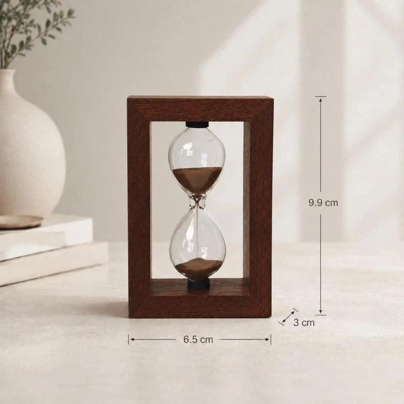 3/5/10 Minutter Ny Træ Mini Skrivebordsdekoration Timeglas Kreative Timere Sandur Køkken Til Børn Gave