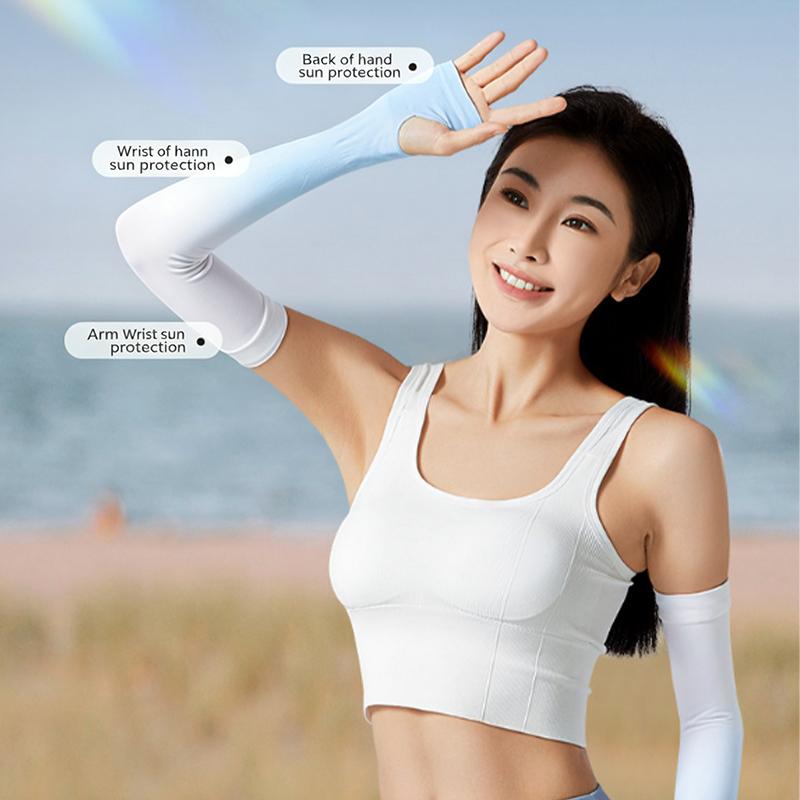 Ice Silk Bicycle Sleeves Summer Breathable Cycling Arm Protection Outdoor Sun Uv Protect Sports Sleeves