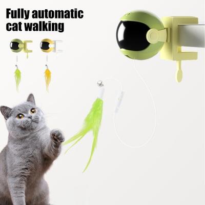 Door Hanging Electric Cat Feather Toy Smart Self Play Cat Teaser Toy