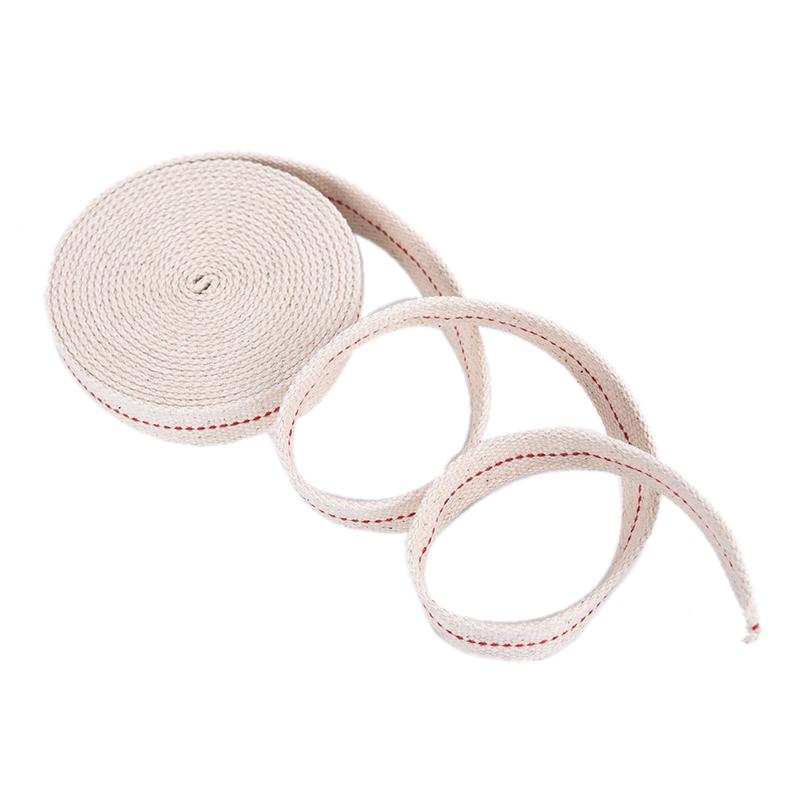 Materiale Accessorio Fai da Te 1/1.5/4.5M Stoppino Piatto in Cotone Forte per Accensione Fornello Bruciatore Lanterna Lampada a Olio