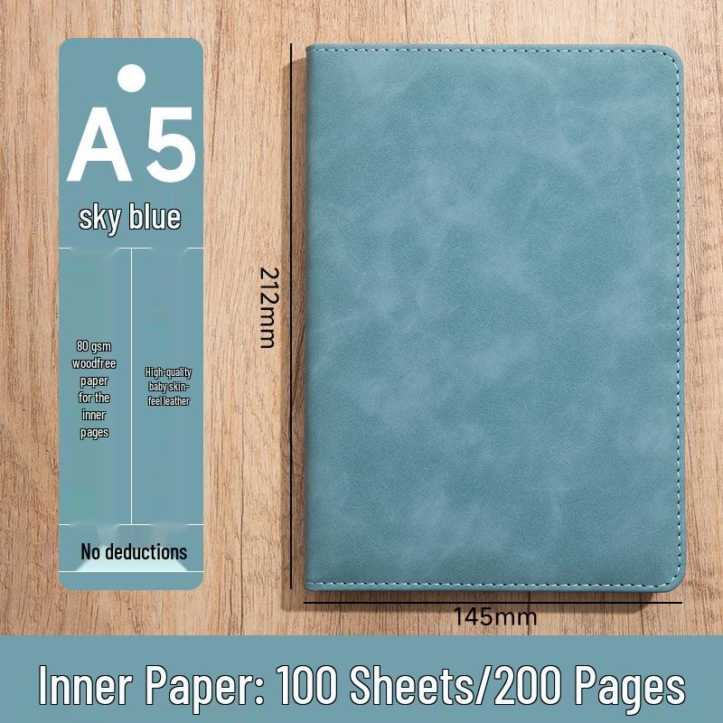Personalized A5 Soft Leather Notebooks with Logo Printing: Custom Covers & Pages for Office Use