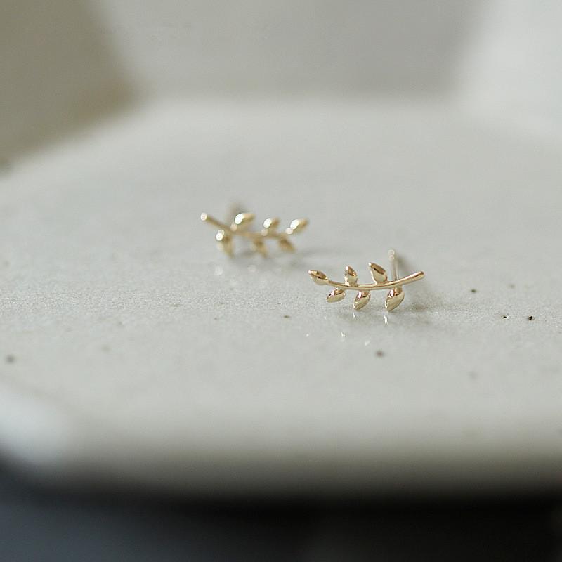 Gold Color Silver Plated Mini Butterfly Heart Stud Earrings For Women Cartilage Helix Tragus Piercing Jewelry Gift
