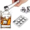 Whiskey Stones Stainless Steel High Cooling Technology Ice Cubes Reusable Wine Drink Freezer Cooler Rock for Birthday Gifts Men