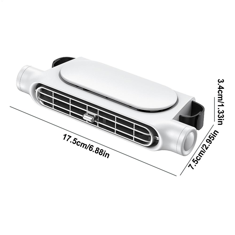 Car Backseat Cooling Fan Seat Fan Front Rear Seat Headrest Cooling Air Fan USB 3 Adjustable Wind Car Interior Decor Cooling Fan