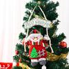 Christmas KT Board Fabric Hand-raising Doll Pendant Santa Claus Scene Layout Alphabet Tree Pendant