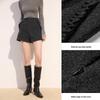 Xiangying Women's Faux Wool High-Waisted Wide-Leg Shorts