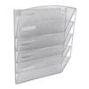 Wall Mount File Organizer 5 Tier Slanted Bottom Vertical Hanging Storage Rack for Office School Home Use