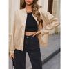 Giacca da Donna Taglie Forti Casual in Ecopelle Biker Manica Corta Giacca in Pelle Top