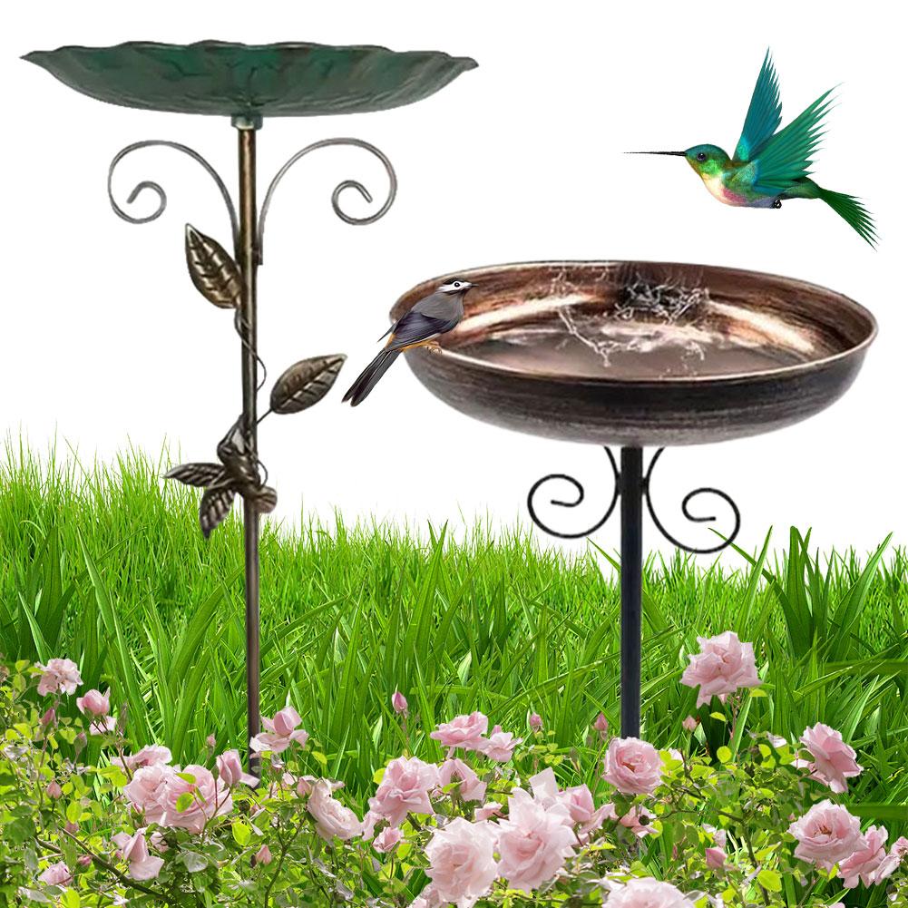 Metal Bird Bath for Outside Vintage Freestanding Birdbaths Bird Bath Feeder Bowl for Garden Patio Yard Lawn Decor