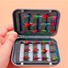 24Pcs/Box-Dry Fly/Handcrafted Mixed Colors Moth Bait Fly Fishing Kit for Trout Bass Salmon (Butterfly) Material Artificial Feather&Rayon