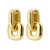 Elegant Geometric Interlocking Hoop Earrings Exquisite Versatile Studs Chic Jewelry Gift For Women