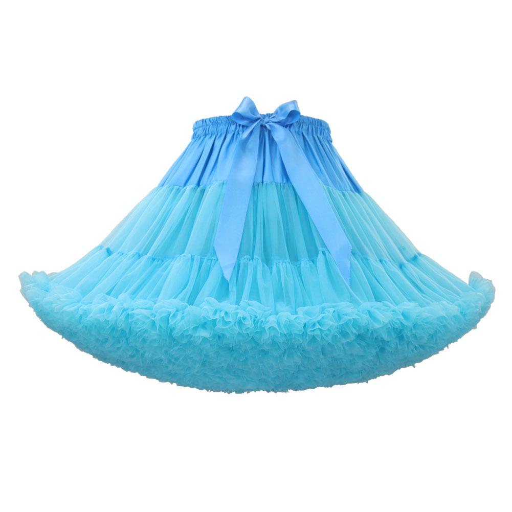 Weißer Erwachsenen Mesh Puffrock - Super Puffiger Halbkörper-Kostüm-Petticoat