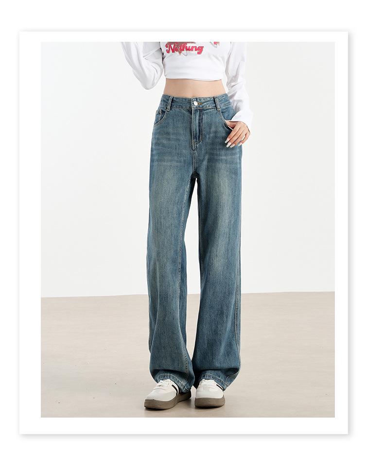 Women's Retro High-Waisted Wide-Leg Jeans