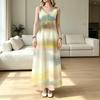 Sleeveless Maxi Dress for Women,Gradient Casual Vacation Dress Lightweight & Breathable,Versatile for Daily,Home & Outdoor Wear