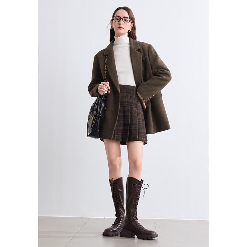 Betu Women's Winter Wool Blend Blazer Coat