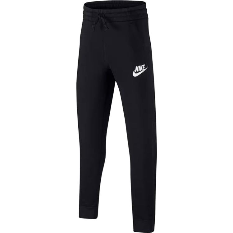Nike Logo Fleece Casual Knitted Sports Pants Kids bottoms Black AJ6446-010