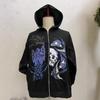 Cross-border New Rhinestone Zipper-top Hoodie Sweatshirt, European and American Y2K Jacket with a Chain Jacket