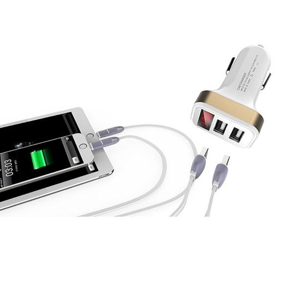 Premium Dual Usb Car Charger Adapter With Digital Led Voltage And Current Display