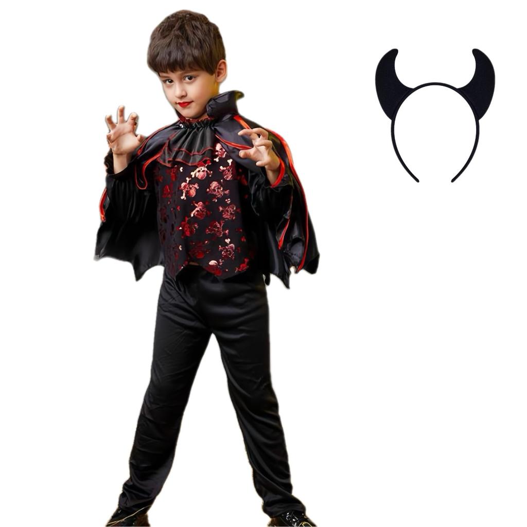 Lalapala Halloween Cosplay Vampire Costume for Devil Witch Vampire Cosplay Princess Kids Costume School Stage Birthday Gift Size Girls, Kids'
