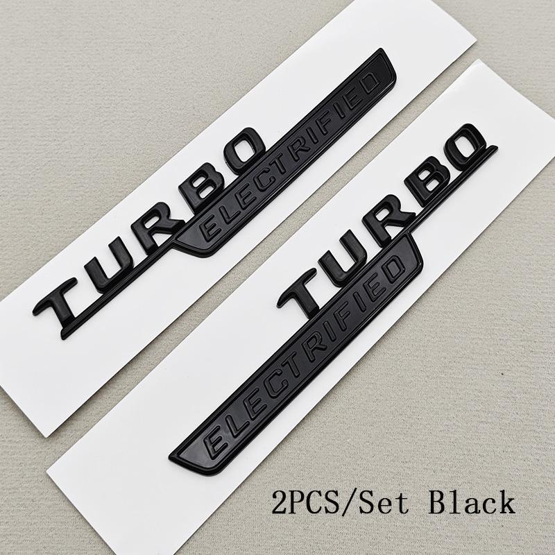 3D ABS Chromová Auto Samolepka Logo TURBO ELEKTRIFIKOVANÉ Oboustranný Znak na Blatník Emblém Samolepky Pro Mercedes Benz AMG C43 C63 W206 W205 BE0