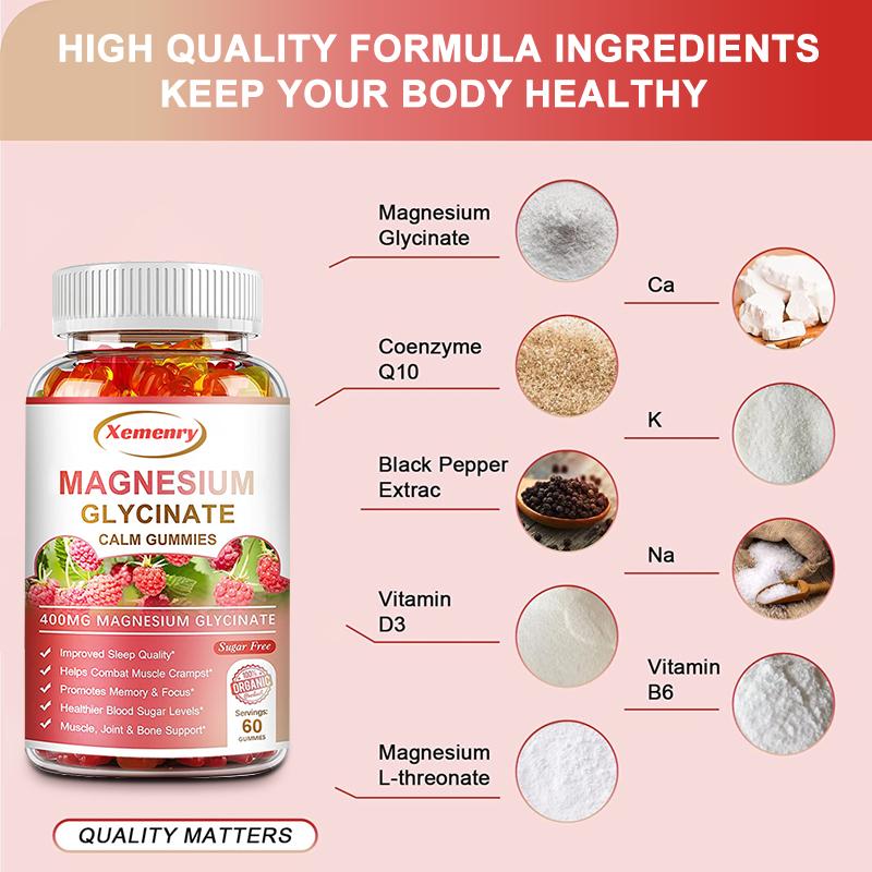 MAGNESIUM GLYCINÁTOVÉ GUMOVÉ MEDVÍDKY - 400 mg na porci - Podporuje zdraví svalů, kloubů a kostí