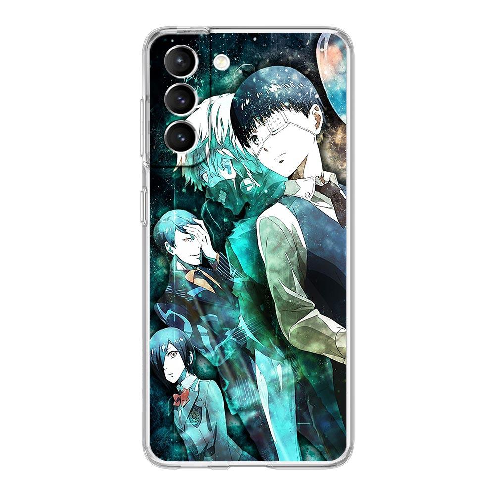 

Чехол для телефона «Токийский гуль» с аниме «Канеки Кен» для Samsung Galaxy S22 5G S20 Ultra S21 FE 5G S10E S9 S8 S10 Plus Note 20 10, прозрачный чехол Note 10 Plus