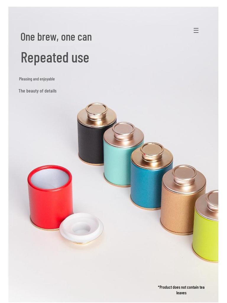 Compact Sealed Tea Canister for Single Brew - Portable and Reusable
