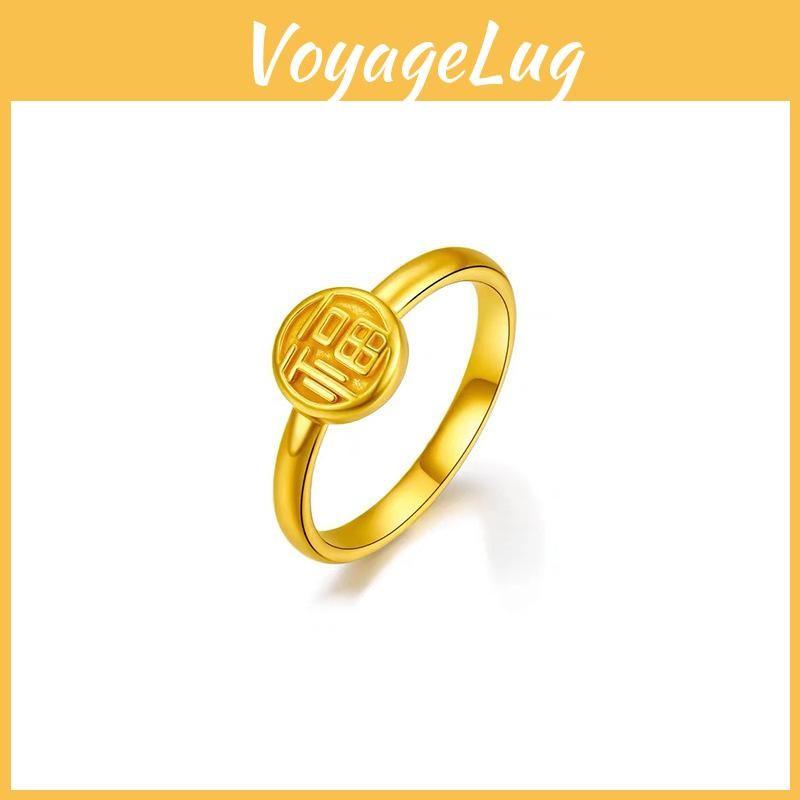 Elegant Vietnamese Style Fuxi Ring For Women Beautifully Crafted Gold Jewelry Plated