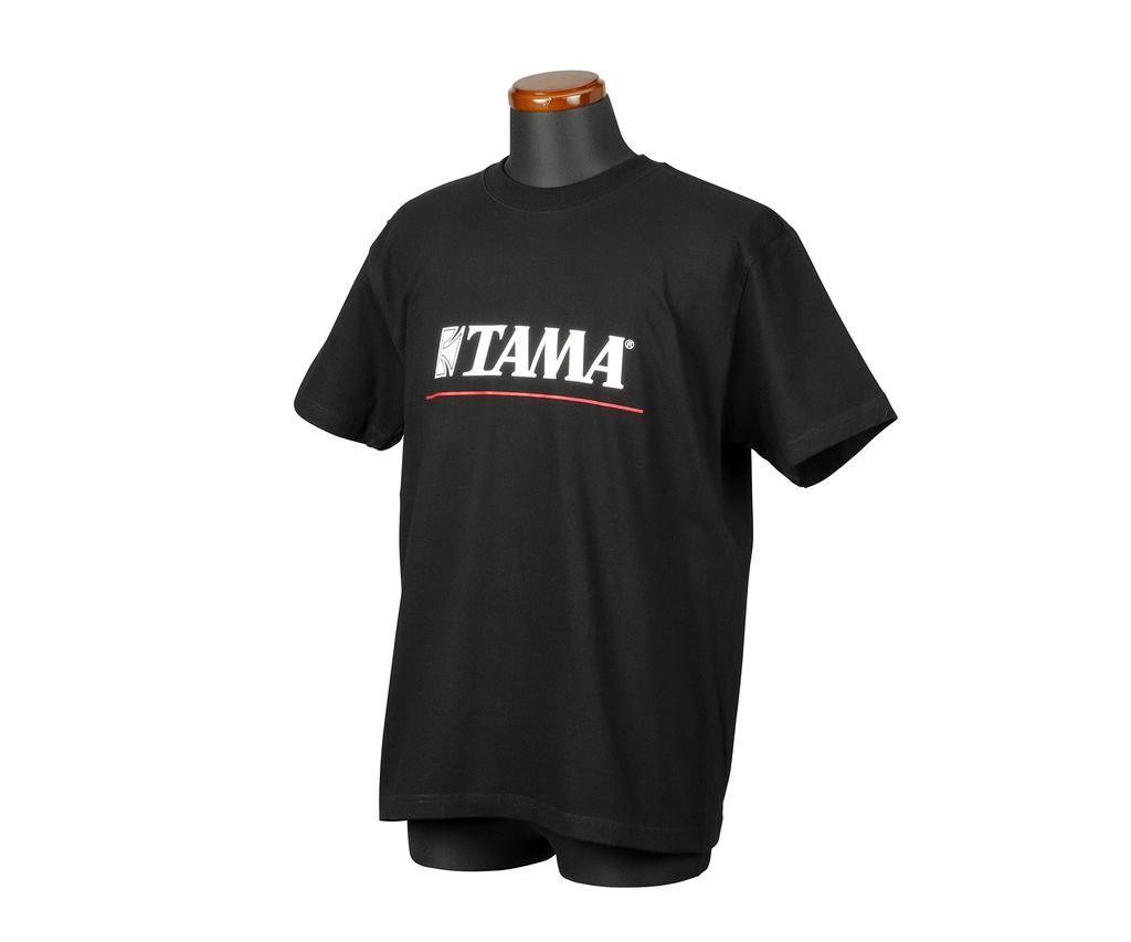 TAMA Logo Design Short Sleeve Black TAMT004M T-Shirt [Medium Size]