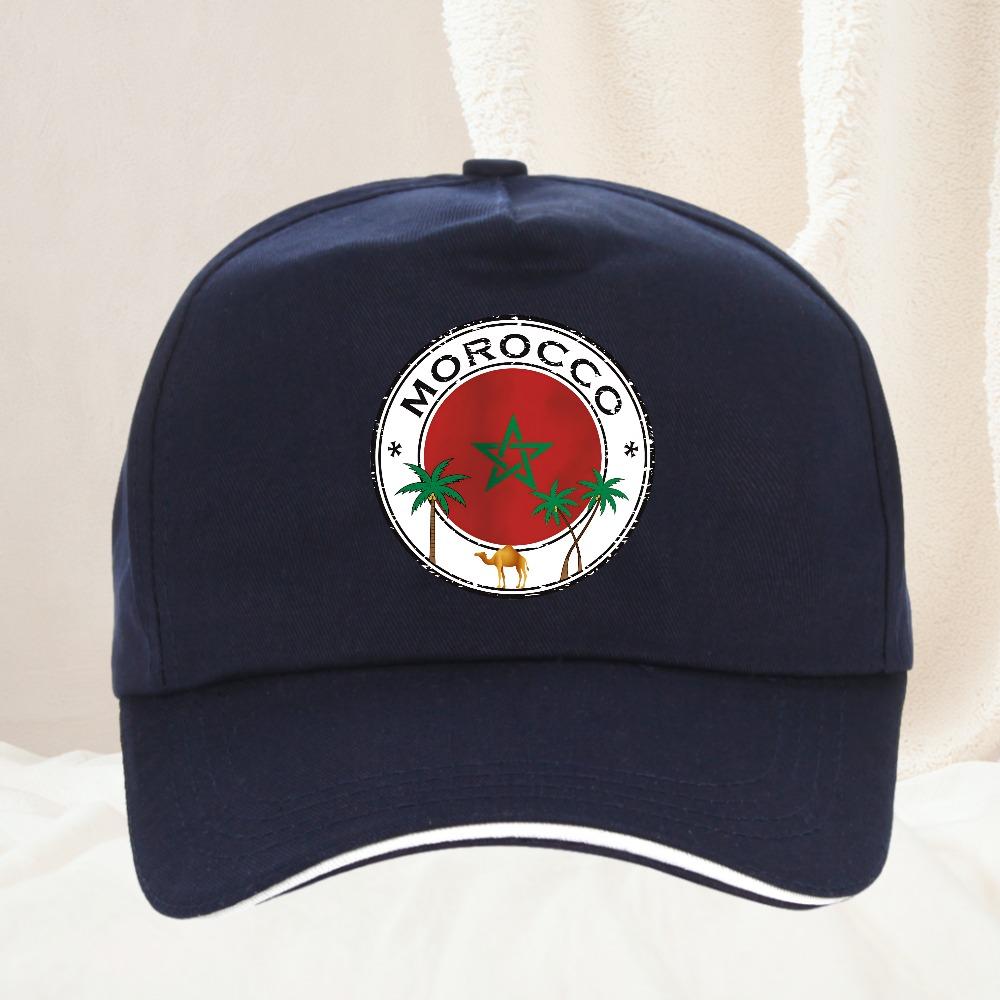 Morocco Flag Washed Unisexs Baseball Cap Outdoor Trucker Snapback Caps Dad Hat Golf Hats