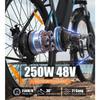 Elektrische fiets-VARUN M27-1 - 27,5 inch - 250 W Motor - Afneembare accu 48 V 13 Ah - Actieradius 100 kilometer