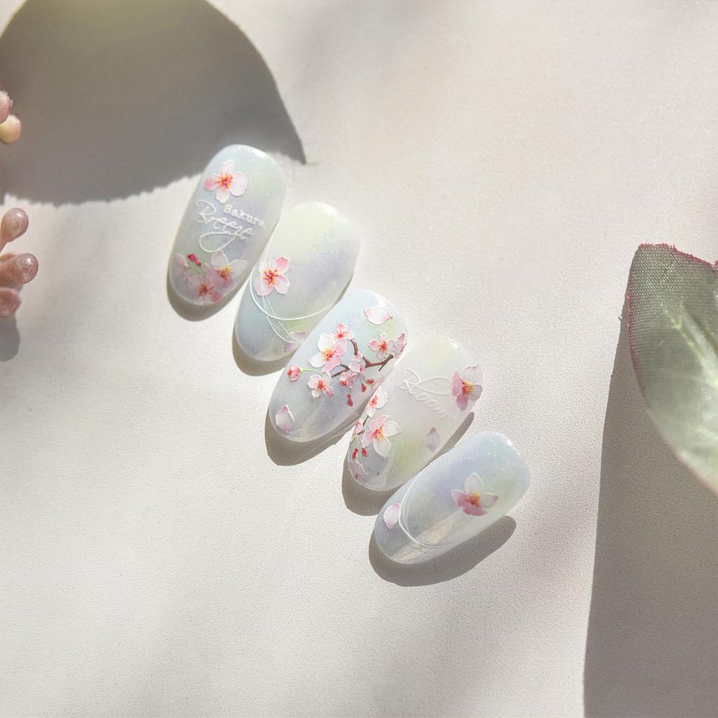 Fairy Flower Nail Stickers Flower Manicure Stickers Floral Pattern Self Adhesive Nail Supplies for Women Manicure Decoration