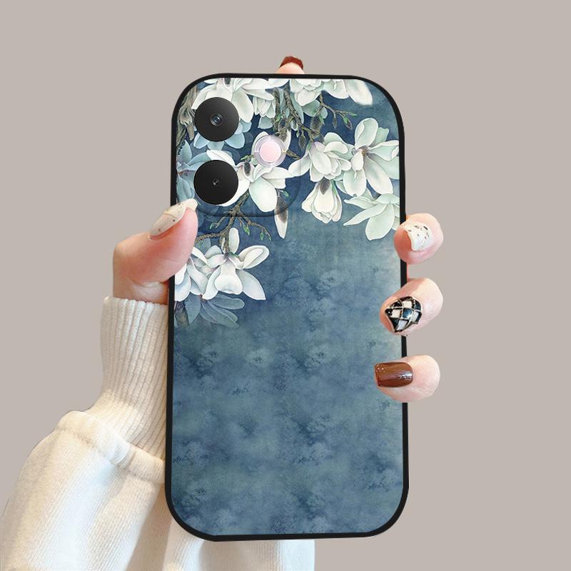 Dla Oppo A5 Pro 5G Miękkie Etui Kwiaty Moda Silikonowe TPU Zderzak Telefonu Pokrowiec Dla Oppo A 5 Pro 5G Urocze Ochronne Etui Fundas