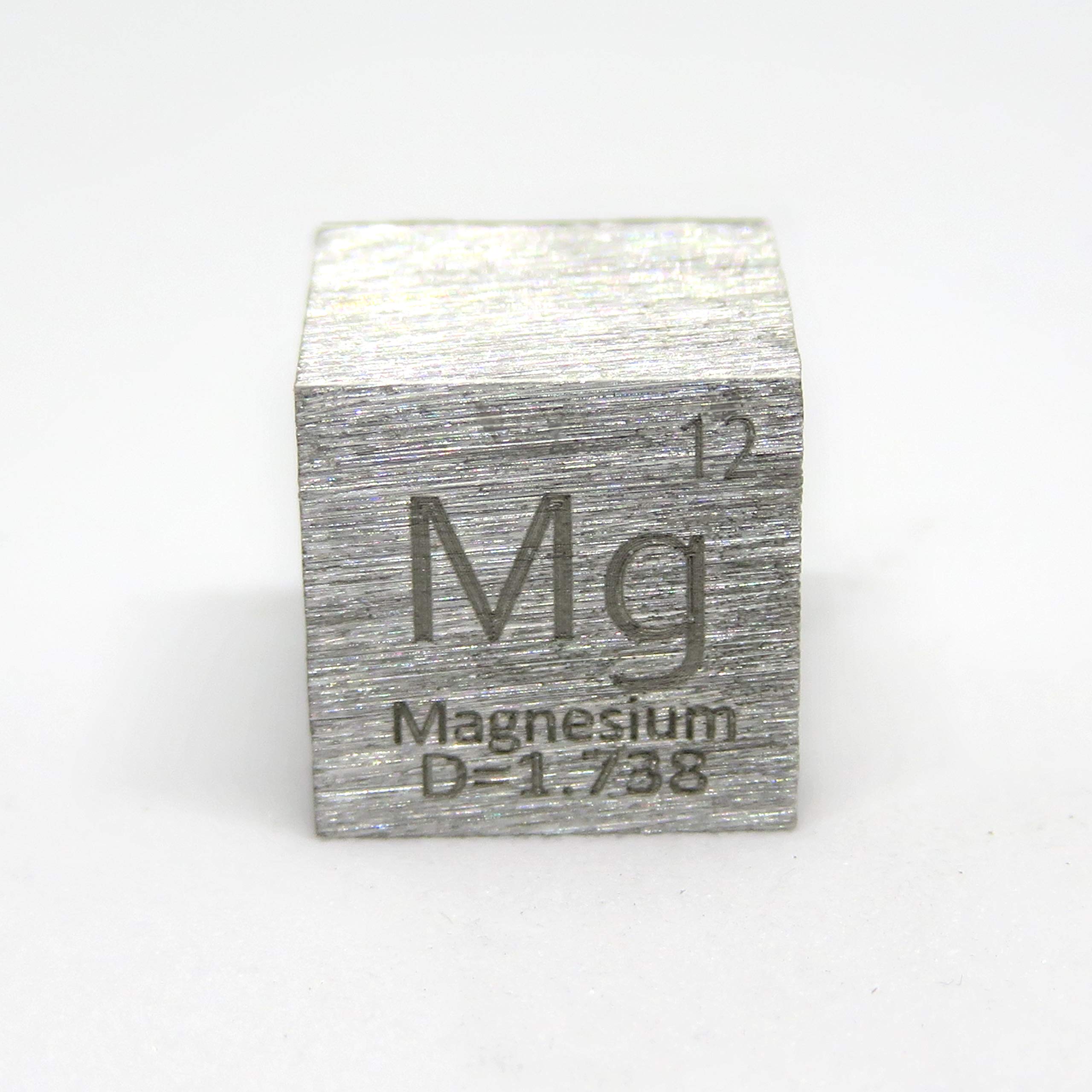 

Elemental specimen Magnesium Mg stamped normal (10mm cube, A, surface)