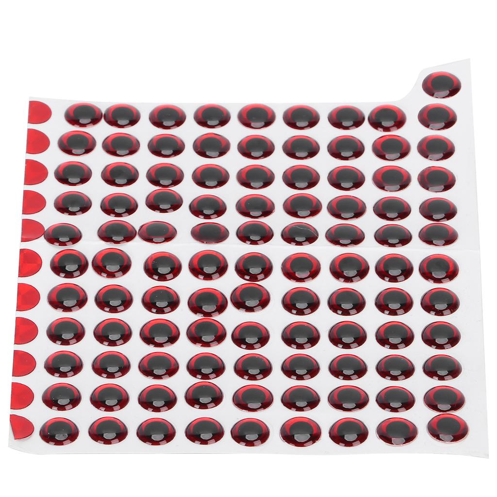 100 Stück/Packung Angelköder Auge 9mm 3D Realistische Angelaugen zur Herstellung von AngelködernRot