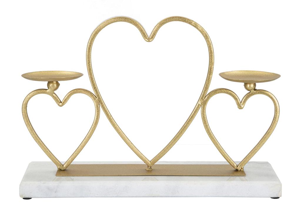 Hearts Candle Holder Cm Cm 30X9X20