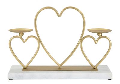 Hearts Candle Holder 30X9X20cm