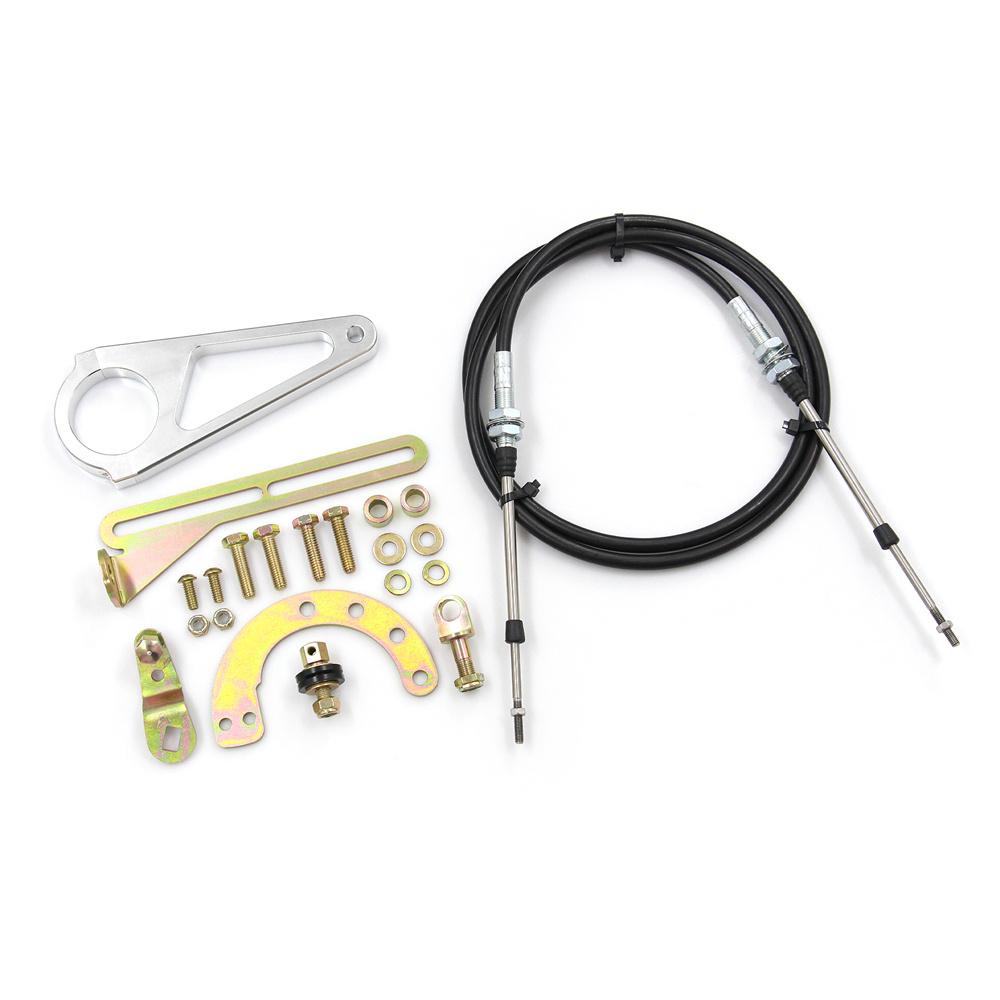 For GM TH350 TH400 700R4 4L60 4L80E Transmission Cable Column Shift Linkage Kit