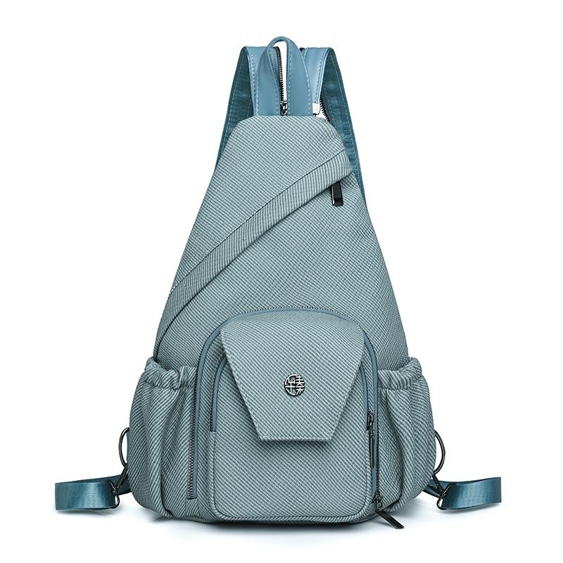 Lightweight Solid Nyl Trendy Sling Bags 2026  Sweet Backpack for Women with Multi-Pockets Casual Versatile Chest Bag