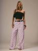 Damen Polka Dot Lockere Mittelhohe Nicht-Stretch Jeans aus Denim