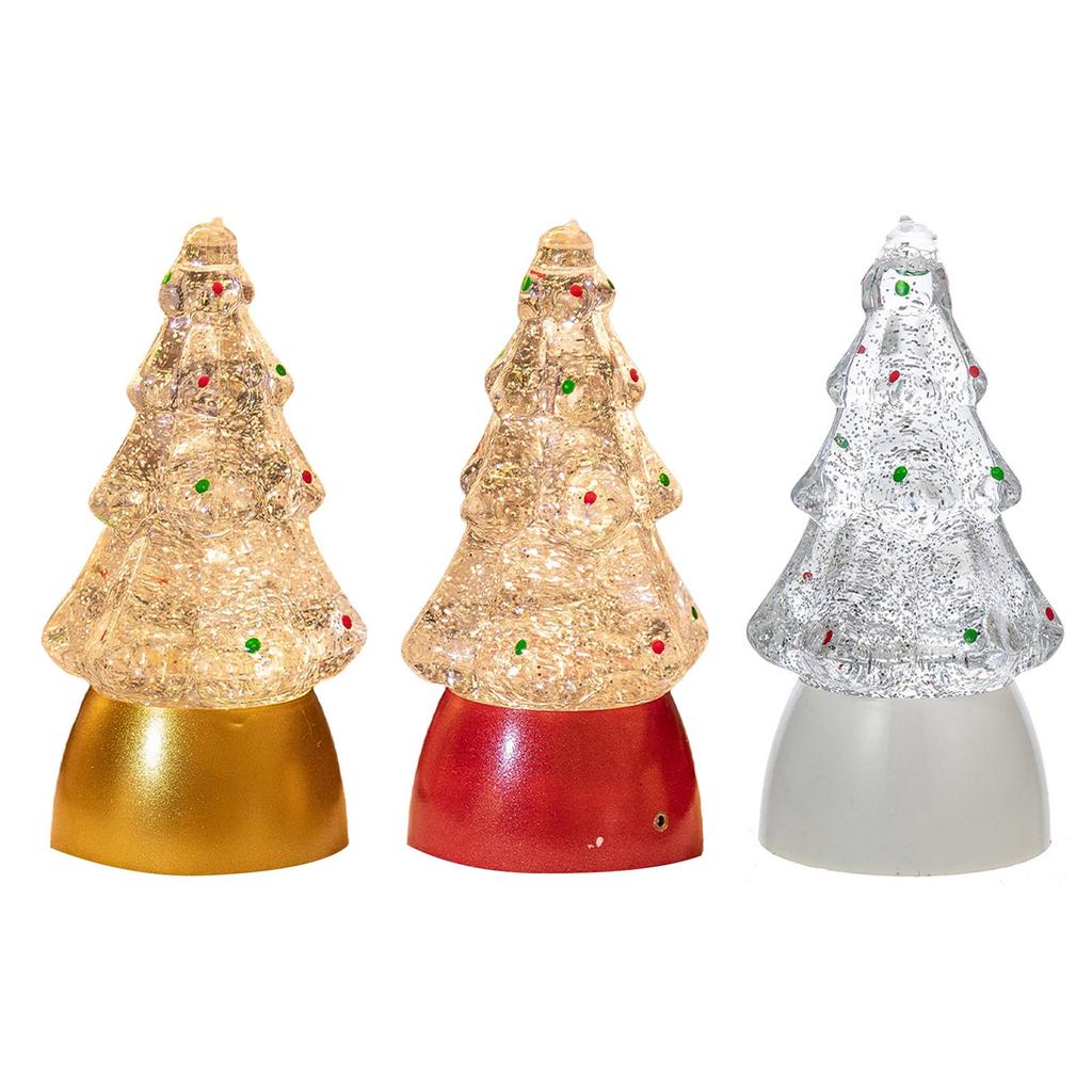 LED Light Up Christmas Tree Decoration Luminous Desktop Ornament Decor Decorative Party Supplies for Home or Offices