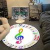 Playful Round Mandala Multicolor Rug Mat, Non-Slip Floor Mat for Office