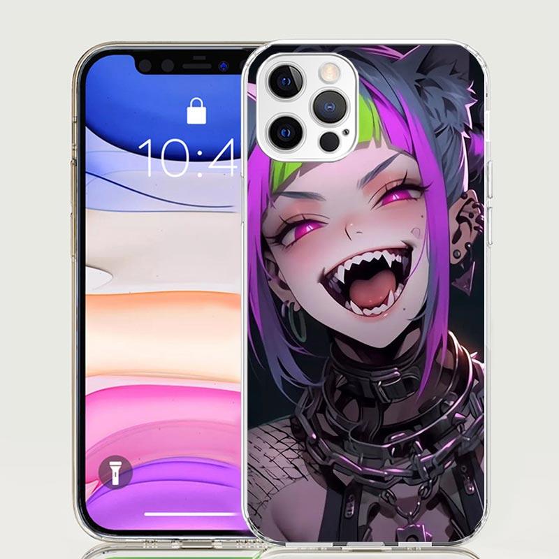 Crazy Gothic Japan Anime Girls Phone Case For Apple iPhone 17 Air 16 15 Plus 14 + 13 Mini 12 11 Pro Max 7 8 SE 16Max Soft Shell