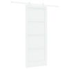 Sliding Door White 83 X 202 Cm Solid Pine Wood