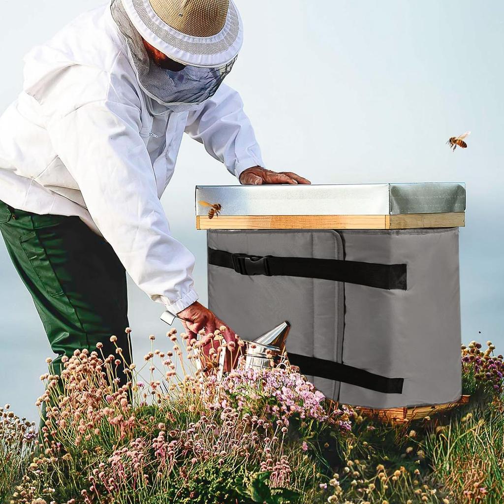 Bee Hive Wraps for Winter 5-layer Adjustable Waterproof Winter Beehive Wrap Warming Accessories for Courtyard Yard Raising Porch