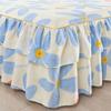 Bedroom Floral Bed Skirt Korean Non-slip Dustproof Bedspread Students Bedding Single Double Mattress Protector Household Decor